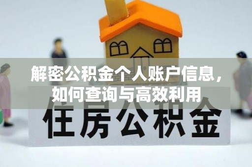 晋安解密公积金个人账户信息，如何查询与高效利用