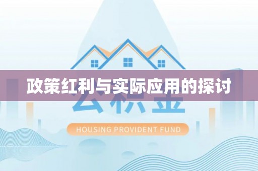 晋安政策红利与实际应用的探讨