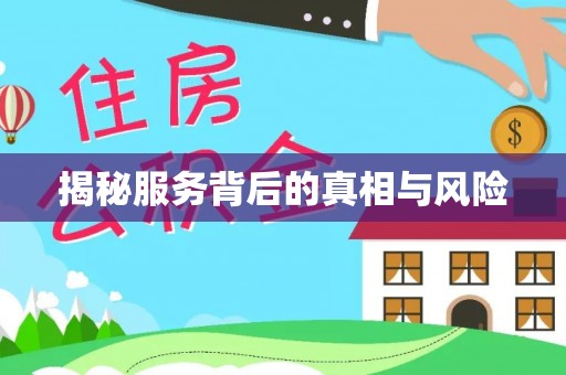 晋安揭秘服务背后的真相与风险