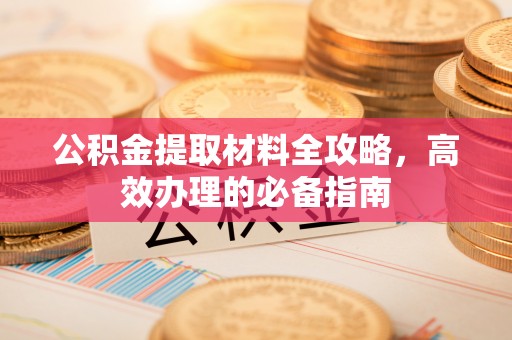 晋安公积金提取材料全攻略，高效办理的必备指南