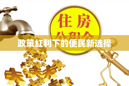 晋安政策红利下的便民新选择