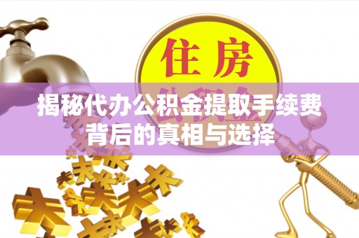 晋安揭秘代办公积金提取手续费背后的真相与选择