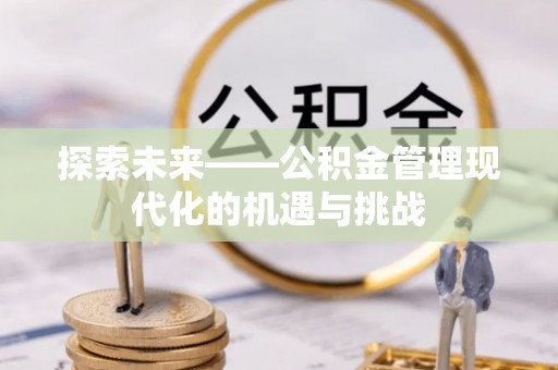 晋安探索未来——公积金管理现代化的机遇与挑战