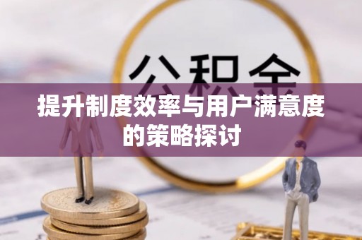 晋安提升制度效率与用户满意度的策略探讨